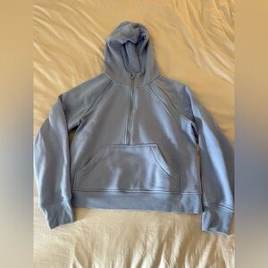 Danskin Athletica Light Purple Cropped Scuba Zip-Up Hoodie